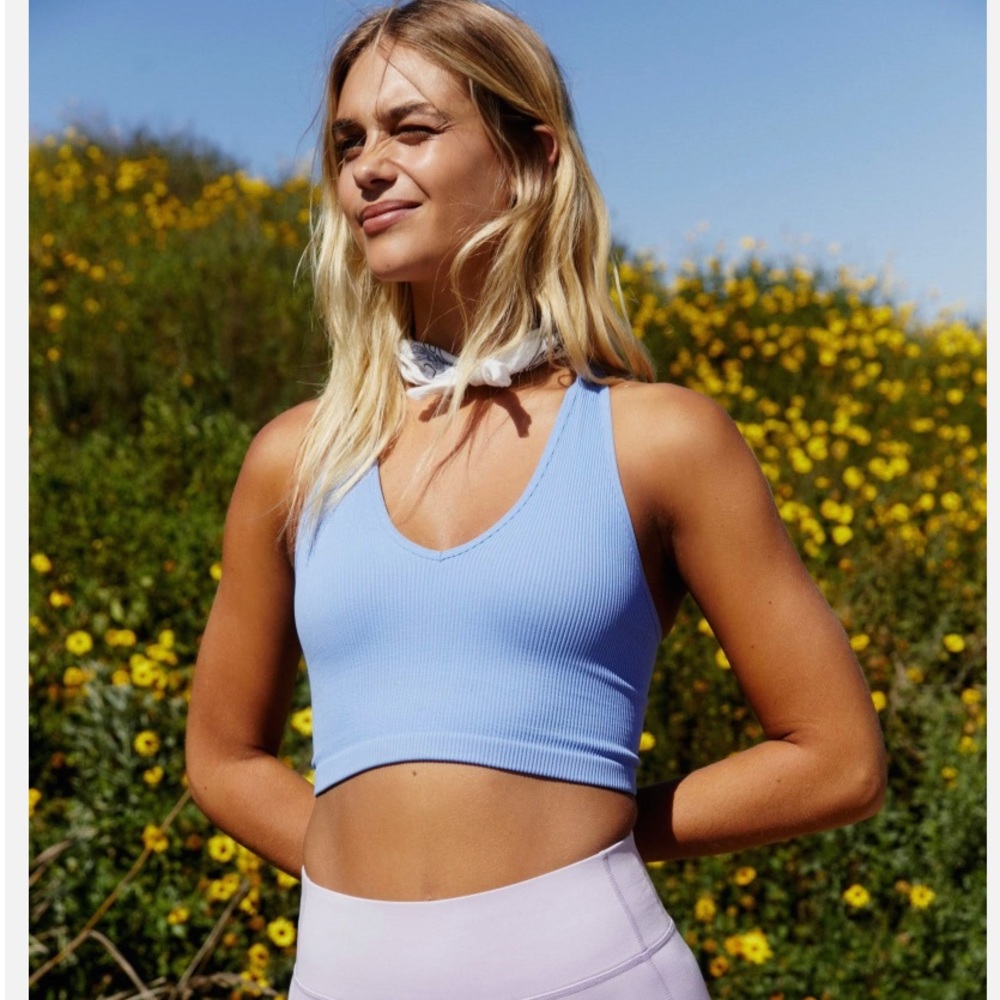 Free People vintage blue free throw crop